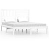 vidaXL Cadre de lit sans matelas blanc bois de pin massif 140x200 cm