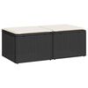vidaXL Salon de jardin avec coussins 2 pcs noir r&eacute;sine tress&eacute;e acacia