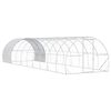 vidaXL Poulailler Argent&eacute; 1000 x 300 x 200 cm Acier galvanis&eacute;