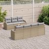 vidaXL Ensemble de canap&eacute; de jardin Beige 55 x 55 x 37 cm polyrotin