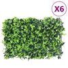 &nbsp;vidaXL Cl&ocirc;ture &agrave; feuilles artificielles 6 pcs vert 40x60 cm