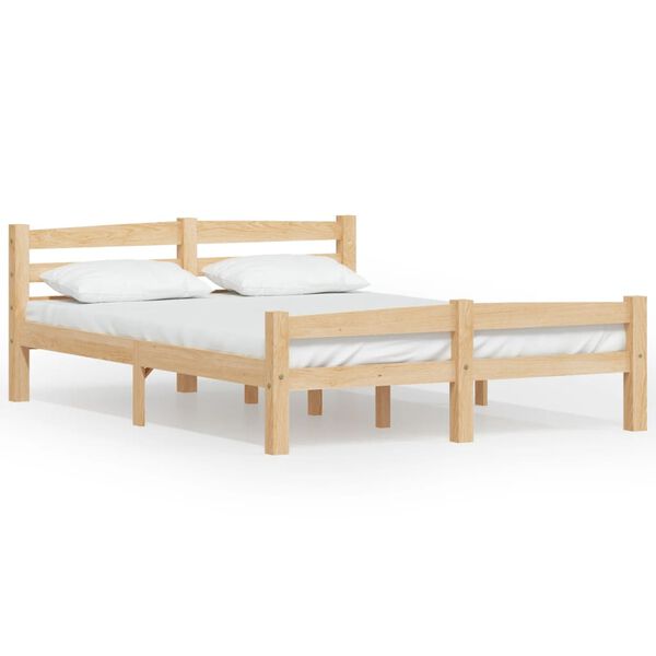 vidaXL Cadre de lit sans matelas bois de pin massif 120x200 cm