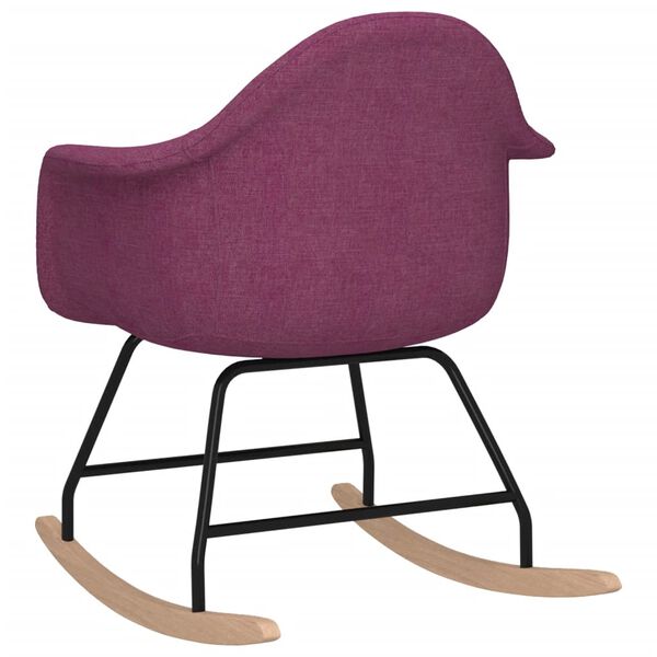 vidaXL Chaise &agrave; bascule Violet Tissu