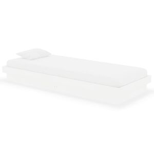 vidaXL Cadre de lit sans matelas blanc bois massif