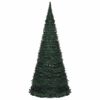 vidaXL Sapin de No&euml;l artificiel pr&eacute;-&eacute;clair&eacute; avec guirlandes vert 210cm