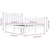 vidaXL Cadre de lit sans matelas 120x190 cm bois massif