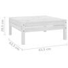 vidaXL Salon de jardin 3 pcs Blanc Bois de pin massif