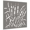 vidaXL D&eacute;coration murale jardin 55x55 cm acier corten design d'herbe
