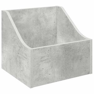 vidaXL Bo&icirc;te &agrave; disques LP Gris b&eacute;ton 37 x 33 x 32 cm Bois d'ing&eacute;nierie