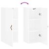 vidaXL Armoire murale blanc brillant 34,5x34x90 cm