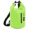 vidaXL Sac sec avec fermeture éclair Vert 15 L PVC
