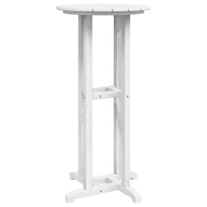 vidaXL Table de bar Blanc 55 x 55 x 107 cm Poly&eacute;thyl&egrave;ne