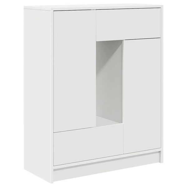 vidaXL Buffet avec tiroirs et portes blanc 73x31x90 cm