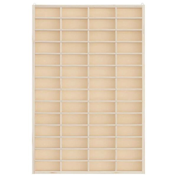 vidaXL Vitrine de collection en bois avec 56 compartiments 40 x 4,5 x 60 cm
