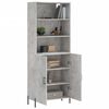 vidaXL Buffet haut Gris b&eacute;ton 69,5x34x180 cm Bois d'ing&eacute;nierie