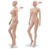vidaXL Mannequin femme sexy avec base en verre Beige 180 cm
