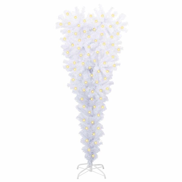 vidaXL Sapin de No&euml;l artificiel avec 150 LED Blanc 120 cm PVC et Acier