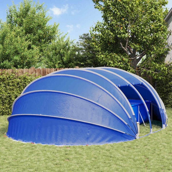 vidaXL Dôme de tente de piscine Bleu 538 x 440 x 204 cm