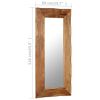 vidaXL Miroir cosm&eacute;tique 50x110 cm Bois solide d'acacia