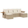 vidaXL Salon de jardin avec coussins 6 pcs beige r&eacute;sine tress&eacute;e