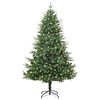 vidaXL Sapin de No&euml;l artificiel pr&eacute;-&eacute;clair&eacute; Vert 180 cm PVC et PE