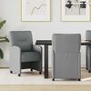 vidaXL Chaises de Salle à Manger avec Roues 2 pcs Gris clair