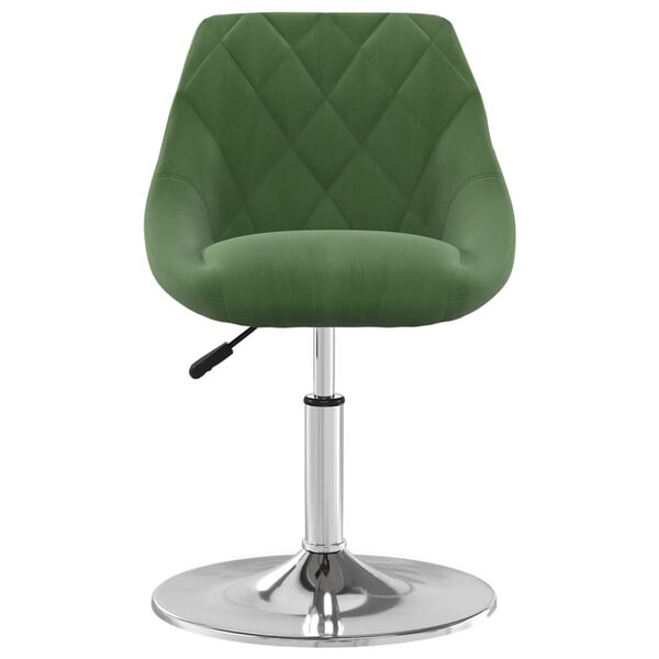 vidaXL Chaises pivotantes à manger lot de 2 Vert foncé Velours