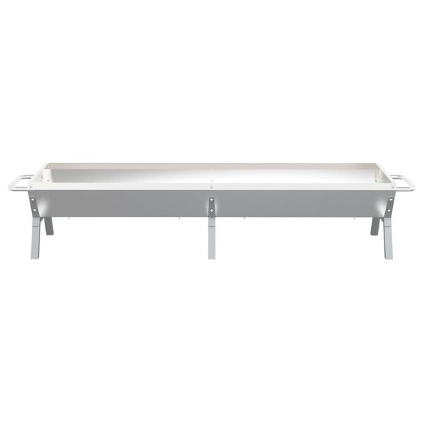 vidaXL Plateau pour barbecue Argenté 158x42x31 cm Acier inoxydable