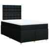 vidaXL Sommier &agrave; lattes de lit avec matelas Noir 120x200 cm Tissu