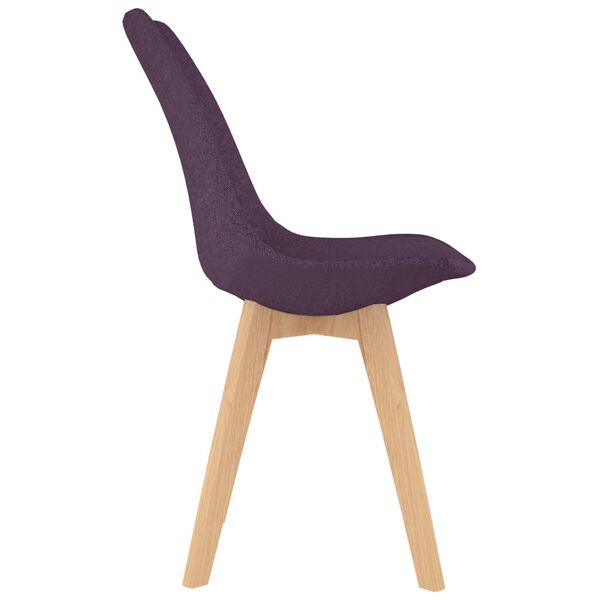 vidaXL Chaises &agrave; manger lot de 2 violet tissu