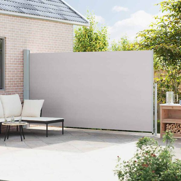 vidaXL Auvent latéral rétractable de patio 200x500 cm Gris