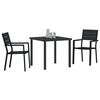 vidaXL Ensemble de salle &agrave; manger pour jardin 3 pcs Noir