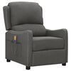vidaXL Fauteuil de massage inclinable Gris foncé Tissu
