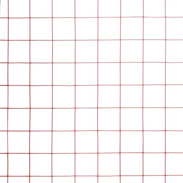 vidaXL Grillage Acier avec rev&ecirc;tement en PVC 10x1 m Rouge