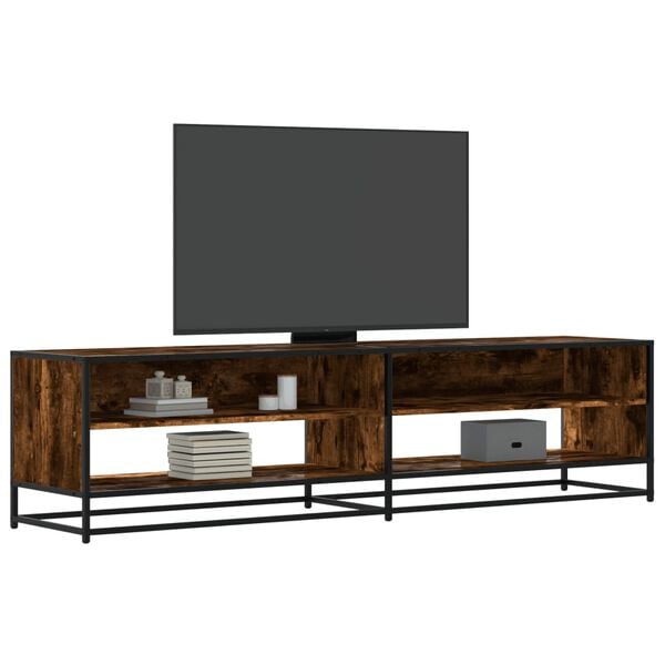 vidaXL Meuble TV ch&ecirc;ne fum&eacute; 180,5x40x46 cm bois d'ing&eacute;nierie