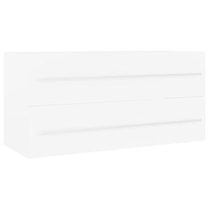 vidaXL Armoire d'&eacute;vier Blanc 100x38,5x48 cm Bois d&rsquo;ing&eacute;nierie