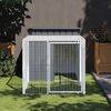 vidaXL Cage &agrave; poulets avec enclos Anthracite 110 x 201 x 110 cm Acier galvanis&eacute;