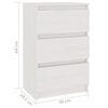vidaXL Tables de chevet 2 pcs Blanc 40x29,5x64 cm Bois de pin solide