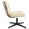vidaXL Chaise pivotante de bureau Cr&egrave;me Tissu