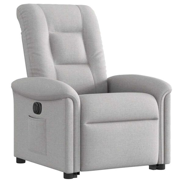 vidaXL Fauteuil inclinable électrique gris nuage tissu