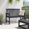 vidaXL Banc de jardin avec coussin Noir 120 x 59 x 88cm HDPE