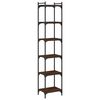 vidaXL Bibliothèque 6 niveaux chêne marron 40x30x188cm bois ingénierie