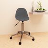 vidaXL Chaise pivotante de bureau Gris fonc&eacute; Tissu