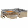 vidaXL Ensemble de canap&eacute; de jardin 12 pcs Beige et Gris clair
