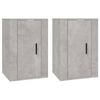 vidaXL Meubles TV muraux 2 pcs Gris b&eacute;ton 40x34,5x60 cm