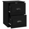 vidaXL Tables de chevet murales 2 pcs noir 41,5x36x53 cm
