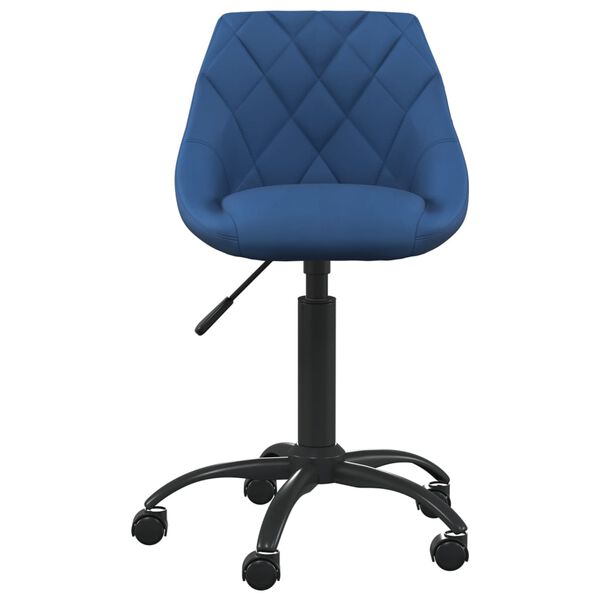 vidaXL Chaise de salle à manger Bleu Velours