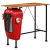 vidaXL Table de bar Bois de manguier 60x120x107 cm Rouge Tracteur