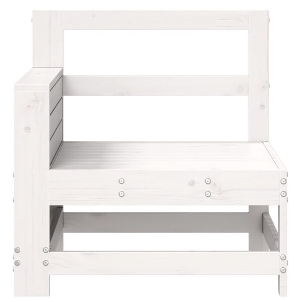 vidaXL Canapé de jardin accoudoir blanc 69x62x70,5 cm bois pin massif