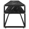vidaXL Meuble TV Marbre noir 220x40x40,5 cm Verre trempé